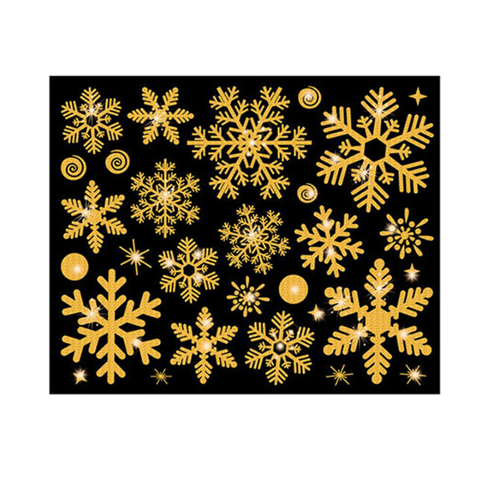 1/2/4PCS New Year wallpaper Christmas Glitter Snowflake Window Sticker electrostatic Wall Stickers Snowflake Door Glass Decor 4