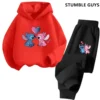 Kinder Stich Hoodies Frühling Herbst Mode Kinder Pullover Lange Ärmel Trucksuit Sweatshirts Druck Jungen Mädchen Stich Tops 6