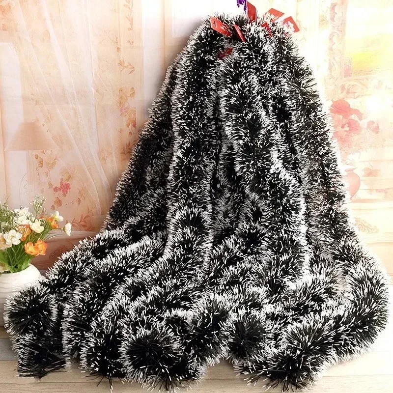 60/2M Weihnachten Lametta Bänder Girlande Grün Zuckerrohr Kranz Weihnachten Baum Hängen Pendent Ornamente Hochzeit Party Home Decor liefert 2