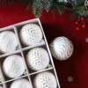 12 Teile/satz Gold Vintage Weihnachten Kugeln Ornamente Weiß Gold Weihnachten Baum Hängen Anhänger Weihnachten Neue Jahr Party Decor Navidad 4