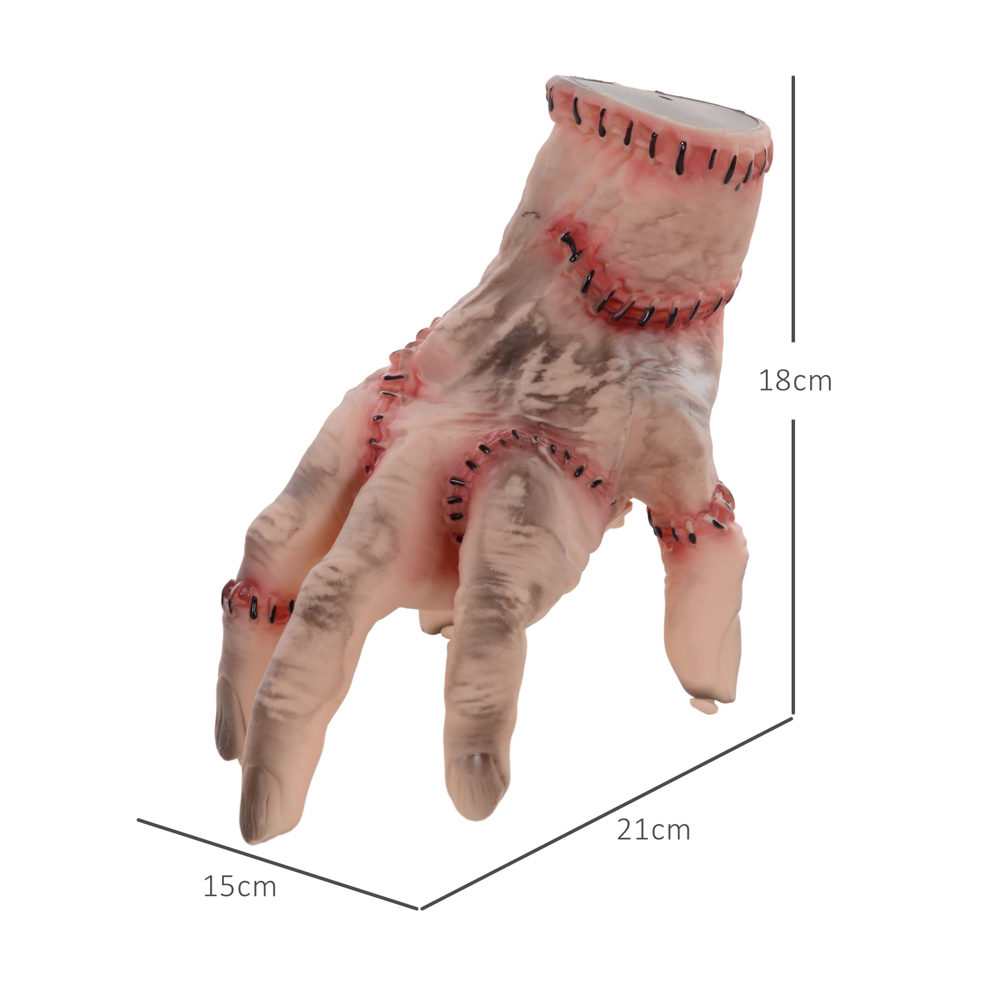 Comanlai Halloween-Dekoration, realistische gruselige Hand mit Action- und Soundfunktion, gruselige Festival-Requisiten für Halloween und Cosplay 2