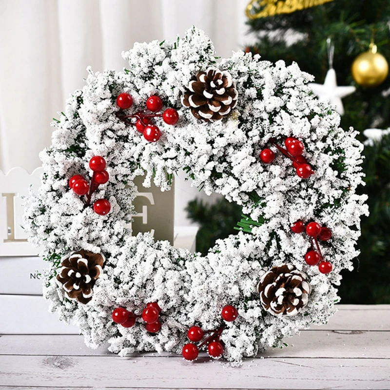 30CM Weihnachten Dekoration Girlande Haustür Fenster Dekoration Weihnachten Kranz Anhänger Ornament Navidad Neue Jahr Party Liefert 4