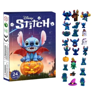 Anime Lilo & Stitch Angel Adventskalender Box Kawaii Stitch Cartoon Figur Modell Kinderspielzeug Weihnachtsüberraschung Halloween Geschenke