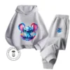 Stich Cartoon erschwing lichen Langarm Hoodie für Kinder Party tragen Spaß Stil fröhliche Atmosphäre lebhaften Frühling Herbst Sport Hoodie Set 3