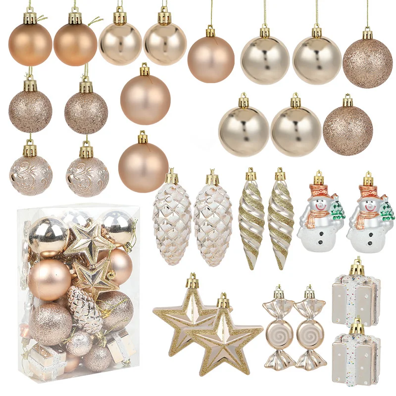 29/20 Stück Weihnachtsbaumkugeln, roter Zuckerstangen-Hängeornament, große Anhänger, Weihnachtsdekorationen für Zuhause, 2025, Navidad, Neujahr 5