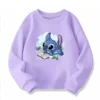 Crech Neck Hoodie Anime Kinder Streetwear Stich Kinder Hoodie Nette Kinder Sweatshirt Manga Kleidung Kind Mädchen Junge Top Hoody 6