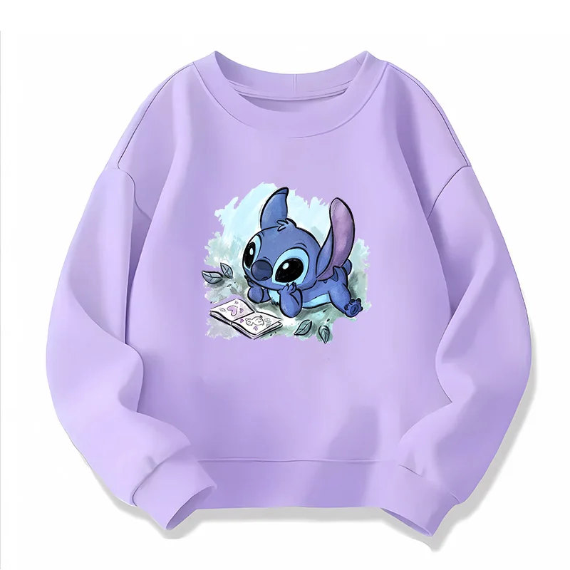 Crech Neck Hoodie Anime Kinder Streetwear Stich Kinder Hoodie Nette Kinder Sweatshirt Manga Kleidung Kind Mädchen Junge Top Hoody 6