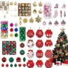 Weihnachtsbaum-Kugel-Dekoration, bemaltes Weihnachtskugel-Set, Weihnachtsbaum-Hängekugeln für drinnen und draußen, festliche Atmosphäre