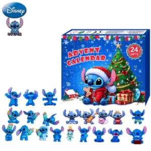 Disney Zubehör Stich Weihnachten Adventskalender Blind Box Lilo & Stitch Modell Puppe Anime Figur Mystery Box Kinder Spielzeug Weihnachten geschenk