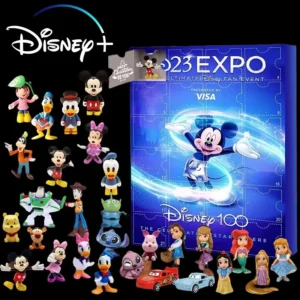 24 stücke Disney Anime Figur Weihnachten 24 Tage Advents kalender Mickey Mouse Spielzeug Box Junge Mädchen Kinder Party Cartoon Modell Puppe Geschenke