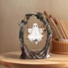 Schwingende Geisterornamente aus Kunstharz, niedliche gruselige Halloween-Figur, vielseitig einsetzbar, schöne Geisterdekorationen für den Schreibtisch, Bücherregaldekoration 1