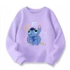 Crech Neck Hoodie Anime Kinder Streetwear Stich Kinder Hoodie Nette Kinder Sweatshirt Manga Kleidung Kind Mädchen Junge Top Hoody 4