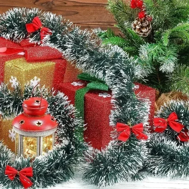 Weihnachten Grüne Zuckerrohr Bänder Girlande DIY Weihnachten Baum Ornament Lametta Bänder Kranz Hängen Pendent Home Party Dekoration Lieferungen 2