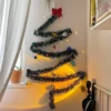 2/60M Weihnachten Lametta Band Grün Zuckerrohr Band Girlande DIY Weihnachten Baum Hängende Ornamente Hochzeit Hause Dekoration pendents 5