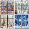 9 teile/satz Weihnachten Fenster Aufkleber Santa Claus Weihnachten Baum Schneeflocke Glas Aufkleber Neue Jahr Dekoration Elektrostatische Aufkleber