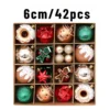42 Stück/16 Stück Weihnachtsgeschenk-Weihnachtskugel-Set, einzigartig geformt, bemalt, Weihnachtsbaumschmuck, Rentier, dekorative hängende Ornamente 5