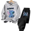 Manga Kinder Hoodies Stich Kawaii Pullover Sweatshirt Anime Trucksuit Manga Cartoons Mädchen Junge Kinder Herbst Casual Kleidung 2