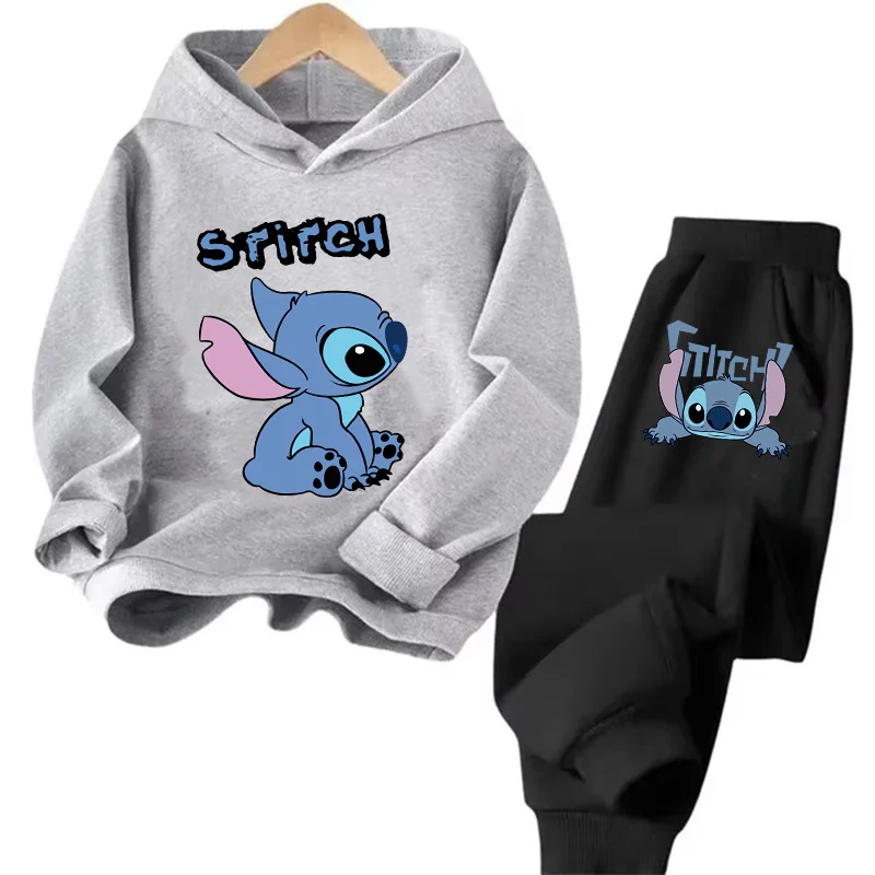 Manga Kinder Hoodies Stich Kawaii Pullover Sweatshirt Anime Trucksuit Manga Cartoons Mädchen Junge Kinder Herbst Casual Kleidung 2