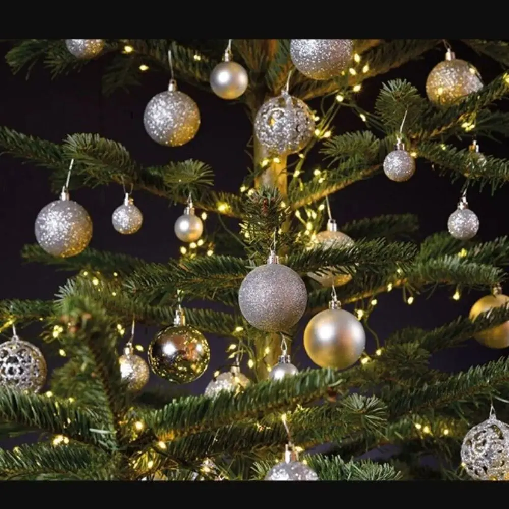 100PCS Langlebige Kunststoff Weihnachten Ball Set 8cm 20 Farben Weihnachten Baum Kugeln Suspensable Weihnachten Ornament Ball Szene liefert 3