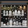 9pc Weihnachten Fenster Aufkleber Fenster Aufkleber Winter Haus Weihnachten Dekoration Selbst-Kleber Weihnachten Fenster Bilder Wohnkultur 2
