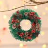 28 cm Weihnachtskranz Tannenzapfen Rote Früchte Weihnachten Hängende Ornamente Girlande Künstlicher Kranz Weihnachtsparty-Dekorationen 5