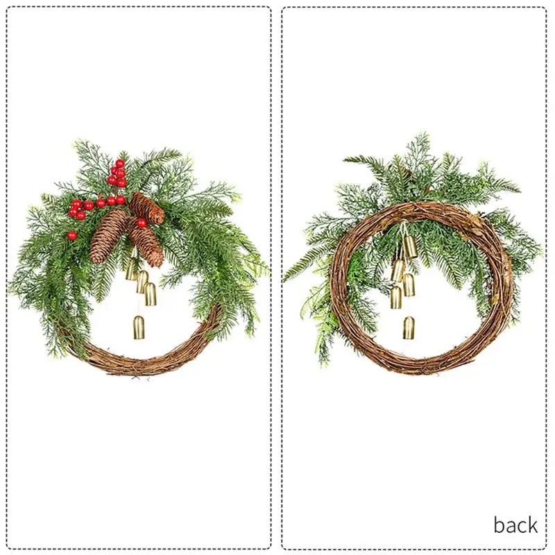 Weihnachts kranz Bauernhaus Boho Girlande Glocke Girlande Tür hängen Weihnachts baum Ornamente hängen Ornamente Weihnachten 6