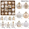42PCS 6CM Weihnachten Ball Champagner Weihnachten Baum Hängen Anhänger Ornamente 2025 Weihnachten Home Dekoration 2026 Neue jahr Party Geschenke 2