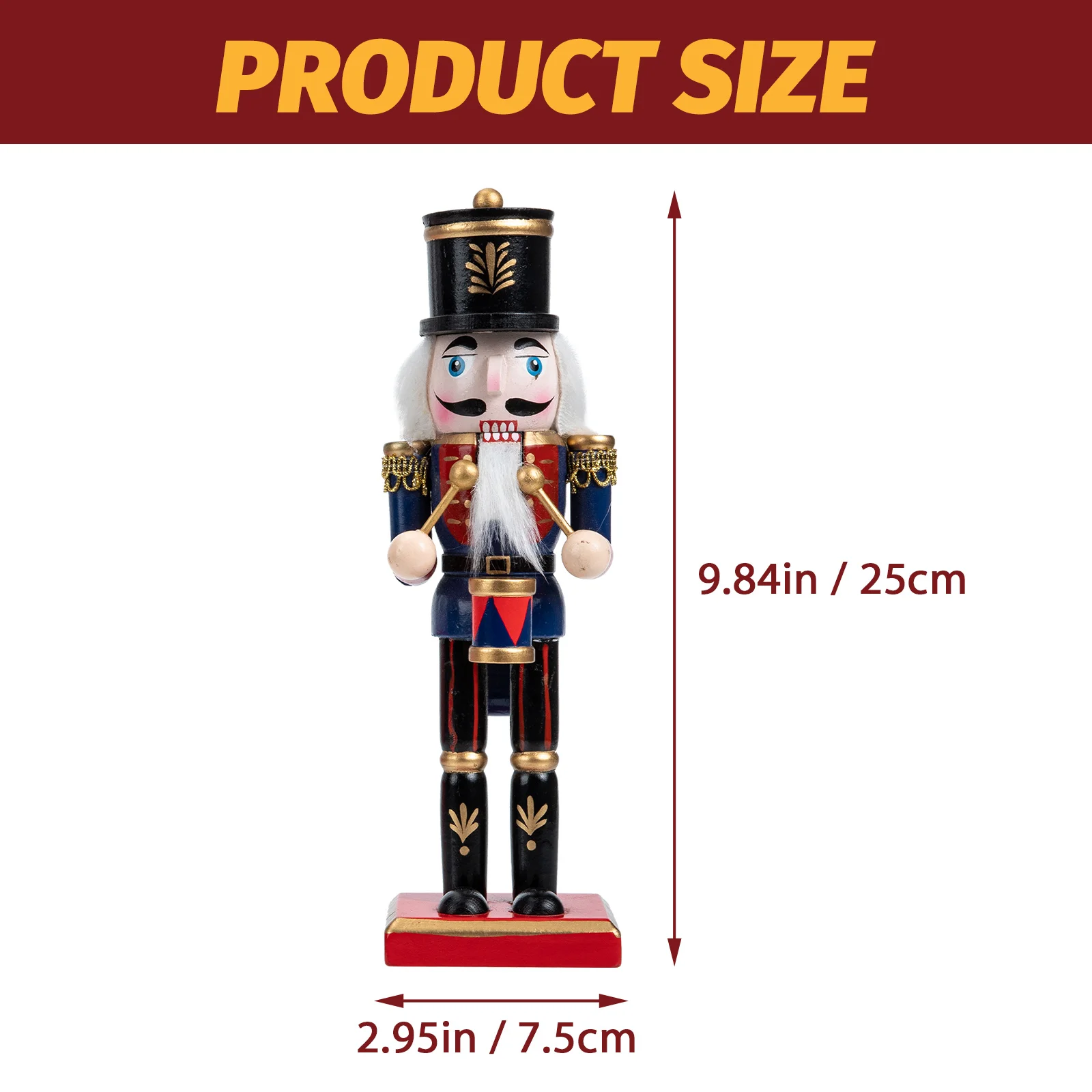 Nussknacker-Ornament, riesige Weihnachten, 150 cm, Spieluhr, Lebkuchen-Dekoration, Holzornamente, Figuren 2