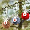20/1Pcs Weihnachten Filz Holz Elch Hängende Ornamente Nette Rentier Weihnachten Baum Dekor Anhänger Neue Jahr Party Kinder Geschenke dekoration 3