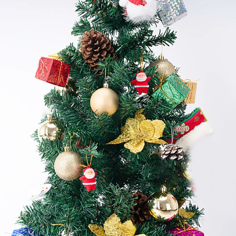 5,5 m Kiefern-Weihnachtsgirlande, dekorativer grüner künstlicher Weihnachtsbaum, Rattan-Banner, Party-Kunststoff-Anhänger, Lametta, hängende Dekoration 4