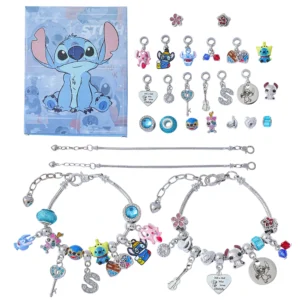 Disney Stitch 24-Tage-Schmuck-Adventskalender – DIY-Charm-Armband-Set mit Blindbox, Überraschungen, Weihnachtsgeschenk für Frauen
