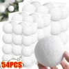 54/6PCS Schaum Weihnachten Bälle Weihnachten Baum Hängen Anhänger Weiß Schneeball Hochzeit Neue Jahr Party Hause Dekorationen ball Ornament