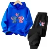 Kinder Stich Hoodies Frühling Herbst Mode Kinder Pullover Lange Ärmel Trucksuit Sweatshirts Druck Jungen Mädchen Stich Tops