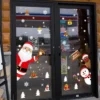 Weihnachten Schneemann Hirsch Santa Claus Glas Fenster Aufkleber Für Neue Jahr Dekoration Wandbild Zimmer Home Decor Elektrostatische Wand Aufkleber 5