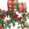 8/2m künstliche Stechpalmen blatt Rebe rote Beeren Weihnachts stern Blume Weihnachten Rattan Indoor Party Weihnachts baum Kranz Dekoration 4
