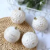 12 Teile/satz Gold Vintage Weihnachten Kugeln Ornamente Weiß Gold Weihnachten Baum Hängen Anhänger Weihnachten Neue Jahr Party Decor Navidad 6