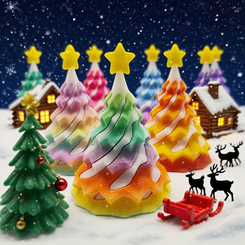 3D-gedruckter Weihnachtsbaum, Schreibtischzubehör, Weihnachtsdekoration, Bürozubehör, 3D-gedruckte Statuen, Ornament, Heimdekoration