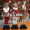 3PCS Weihnachten Dekorative Weihnachten Puppen Rentier Schneemann Santa Claus Stehende Puppe Neue Jahr Ornament Weihnachten Frohe Weihnachten 3