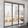 Weihnachts-Fensteraufkleber, 25,59 x 17,72 Zoll, doppelseitig, goldene Weihnachtsbaum-Fensteraufkleber, selbstklebend, für Ferienhaus