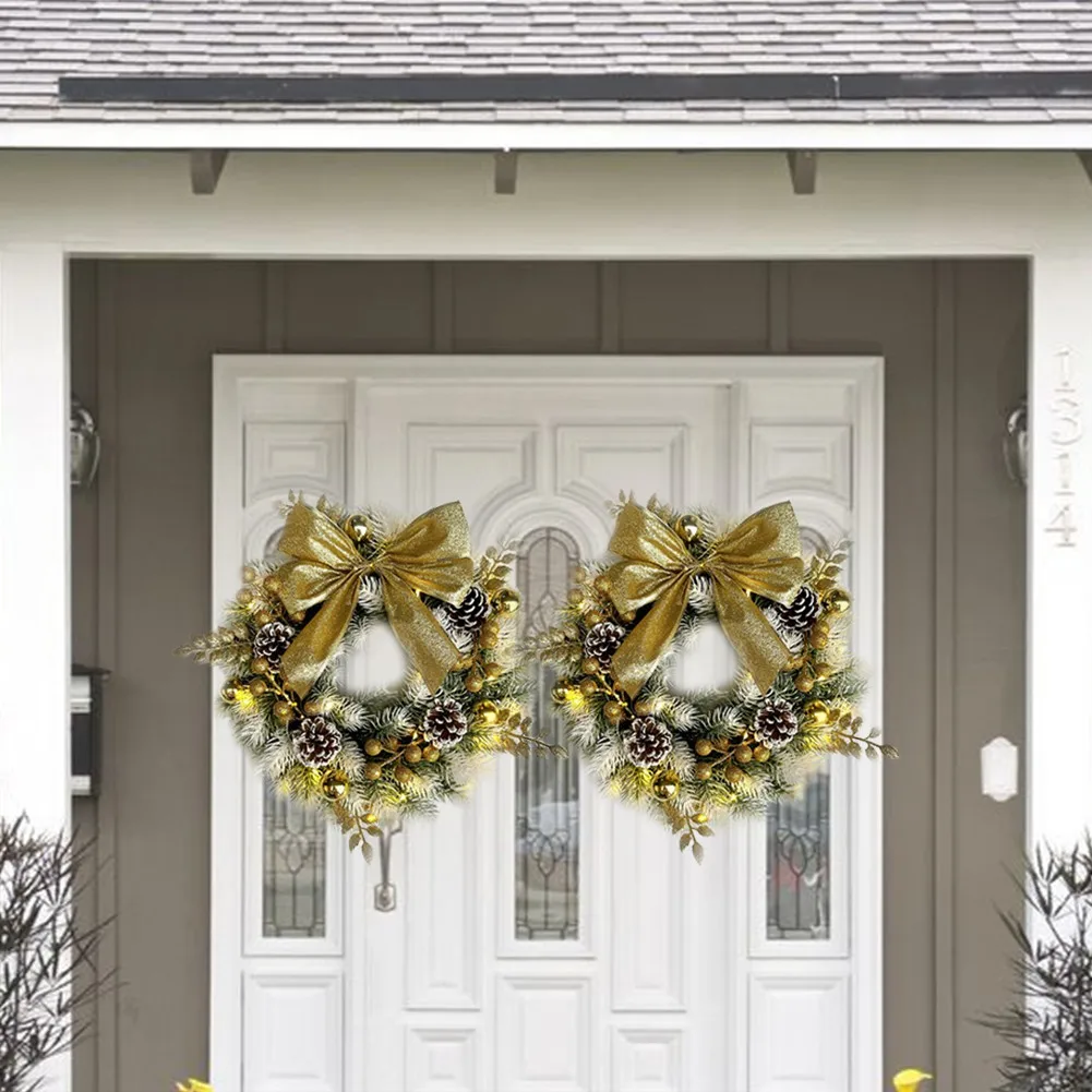 Weihnachts kranz für Haustür rot hängende Girlande Ornamente Weihnachts schmuck für Home Party Dekor 2024 Neujahr Navidad 4