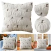 Kürbis Flauschige Plüsch-Akzent-Kissenbezüge, Stickerei-Kissenbezug, Plüsch-Kissenbezug für Outdoor, Veranda, Sofa, Couch, Bett, Wohnzimmer 5