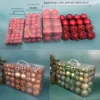 100PCS Langlebige Kunststoff Weihnachten Ball Set 8cm 20 Farben Weihnachten Baum Kugeln Suspensable Weihnachten Ornament Ball Szene liefert 5