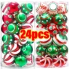6 cm Weihnachtskugel Weihnachtsbaum Bunte bemalte Kugeln Hängende Anhänger Ornamente Weihnachten Neujahr Party Dekoration Lieferungen 2
