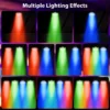 Yiflamefly 4 Stück Par-Licht 36 RGB LED-Bühnenlicht mit Par-Lichtbeutel DMX512 mit Fernbedienung für DJ-Show Halloween Weihnachten 3