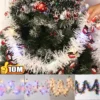 10/2 m Weihnachten Band Girlande Licht String Grün Weiß Cane Lametta Bänder Weihnachten Baum Hängen Pendent Kranz Dekor nachtlicht