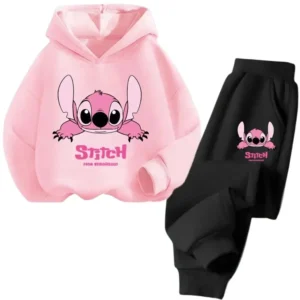 Kinder Hoodies Stich Kawaii Mode Pullover Sweatshirt Anime Trucksuit Manga Cartoons Mädchen Junge Kinder Herbst Casual Kleidung