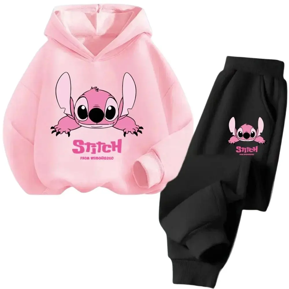 Kinder Hoodies Stich Kawaii Mode Pullover Sweatshirt Anime Trucksuit Manga Cartoons Mädchen Junge Kinder Herbst Casual Kleidung