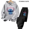 Aloha Stitch Sweatshirt Hoodies Mode Pullover Anime Hoody Cartoons Mädchen Junge Kinder Langarm Freizeitkleidung Stitch Trucksuit 6