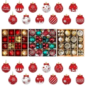 Weihnachtskugel-Set, Weihnachtsbaumschmuck, bunte Weihnachtsbaum-Anhänger, Zuhause, Party, Dekoration, 2026, Neujahr, DIY, Navidad-Zubehör
