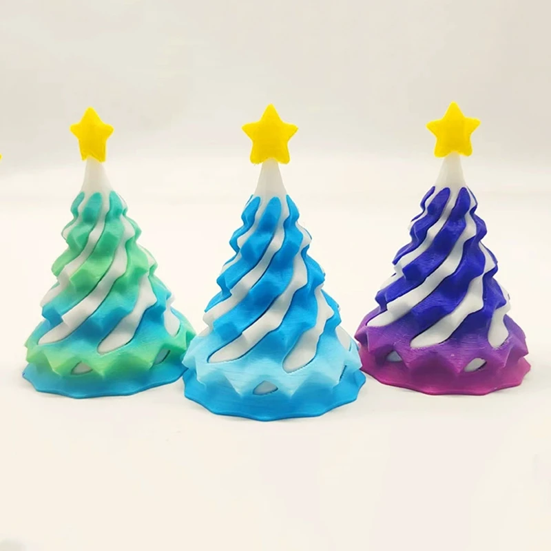 3D-gedruckter Weihnachtsbaum, Schreibtischzubehör, Weihnachtsdekoration, Bürozubehör, 3D-gedruckte Statuen, Ornament, Heimdekoration 4